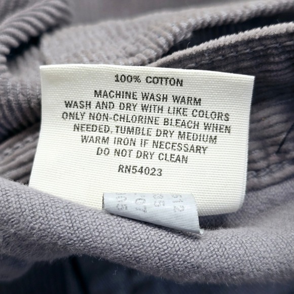 Banana Republic Corduroy Pants Mens 31x32 Straight Leg Gray Casual 100% Cotton - Picture 4 of 12
